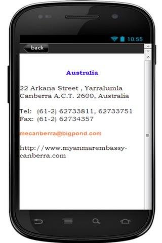 Myanmar Embassy Information截图7