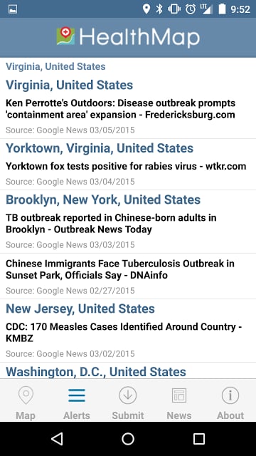 HealthMap: Outbreaks Near Me截图2