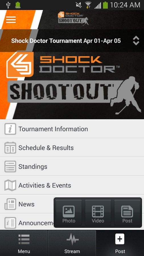 Shock Doctor Tournament App截图4