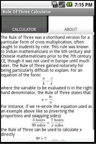 Rule Of Three Calculator截图3