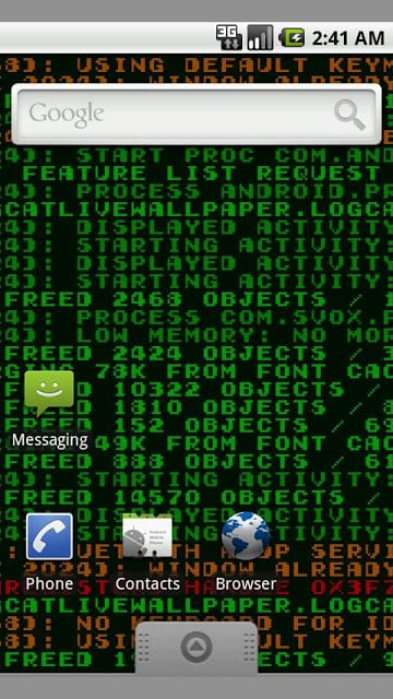 Logcat Live Wallpaper (lite)截图1