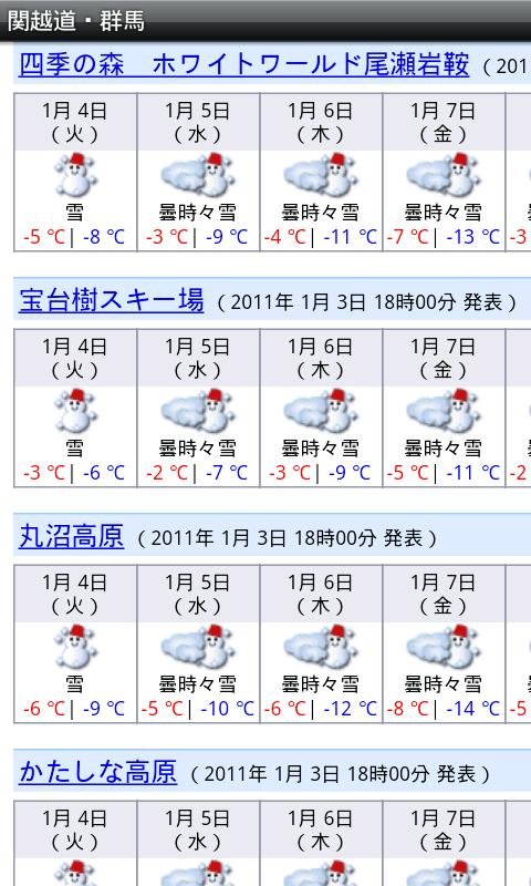 雪山天気予报截图3