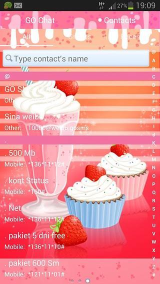 GO SMS Pro Theme Muffin Shake截图3