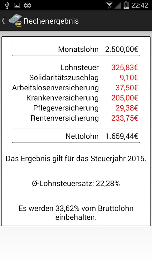 Gehaltsrechner  Brutto → Netto截图7