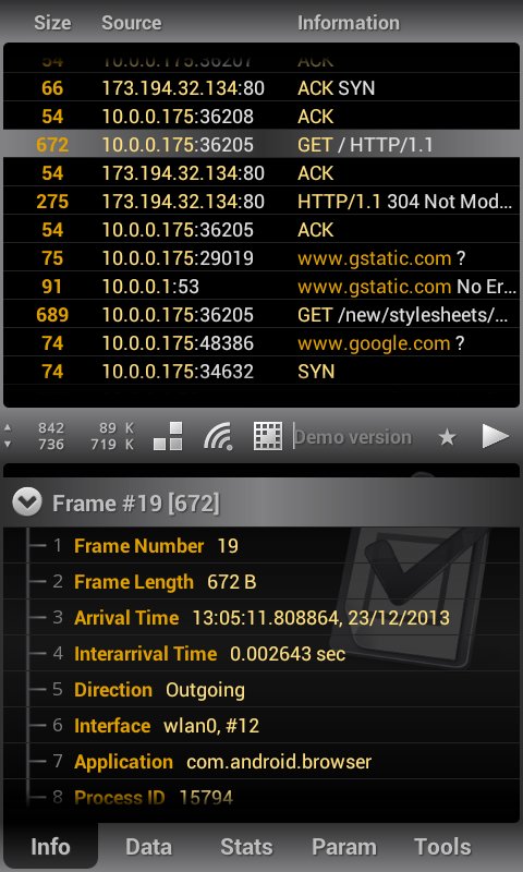 Wi.cap. Network sniffer Demo截图4