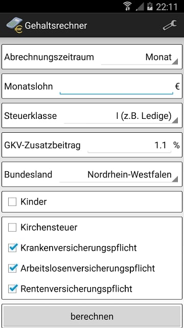 Gehaltsrechner  Brutto → Netto截图4