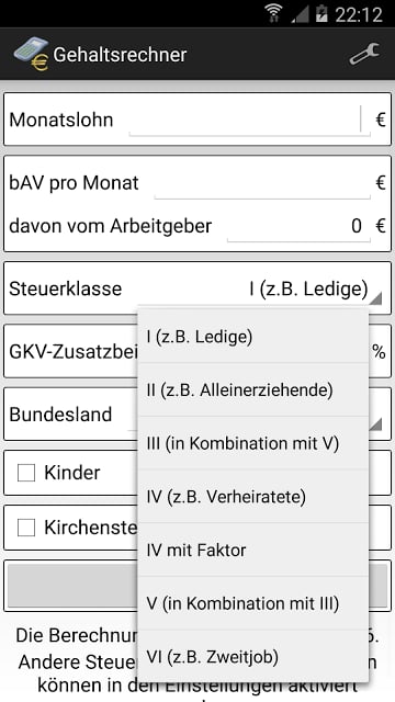 Gehaltsrechner  Brutto → Netto截图10