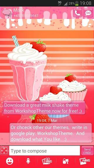 GO SMS Pro Theme Muffin Shake截图4