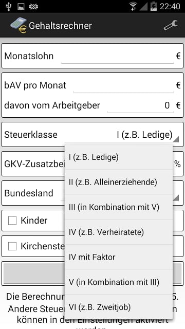 Gehaltsrechner  Brutto → Netto截图8