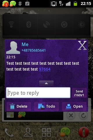 GO SMS Theme Dark Purpl短信主题暗紫色截图3