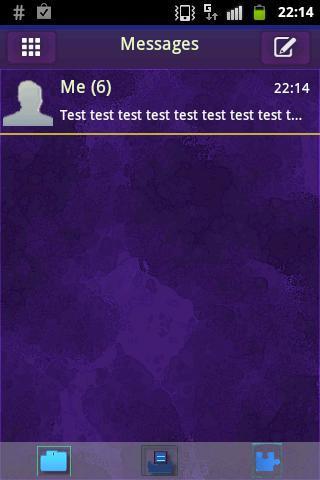 GO SMS Theme Dark Purpl短信主题暗紫色截图4