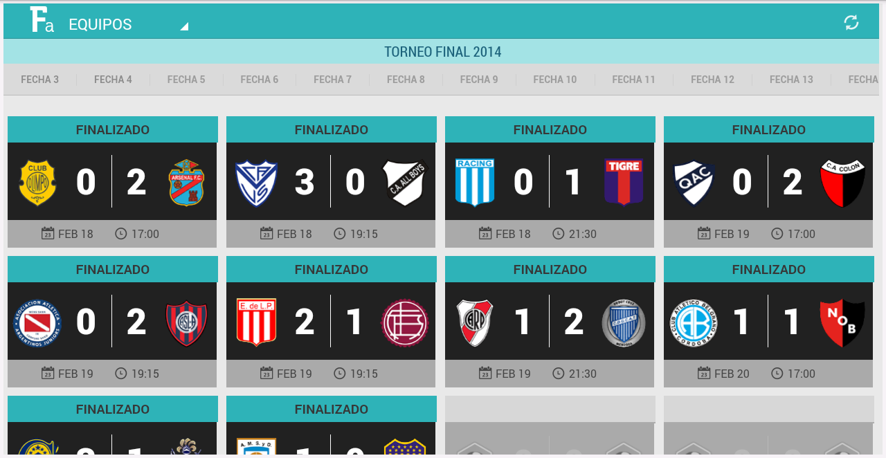 Fútbol Argentino Tablet截图2