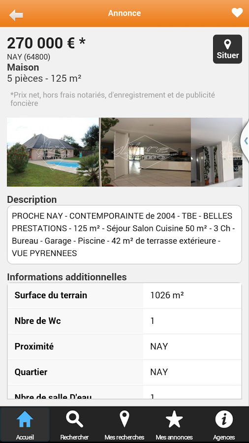 Agence Immobilière Pau Nay截图1