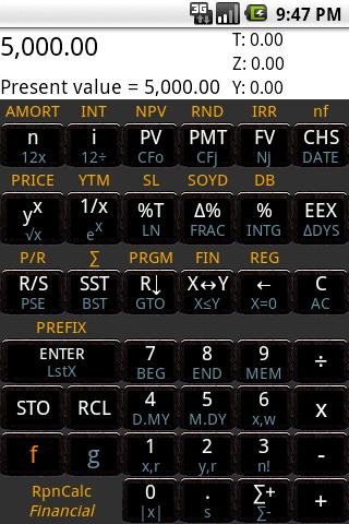 科学计算器 RpnCalc Financial截图1