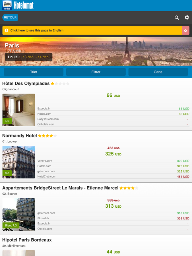 Hotelomat – Recherche d’hôtels截图1