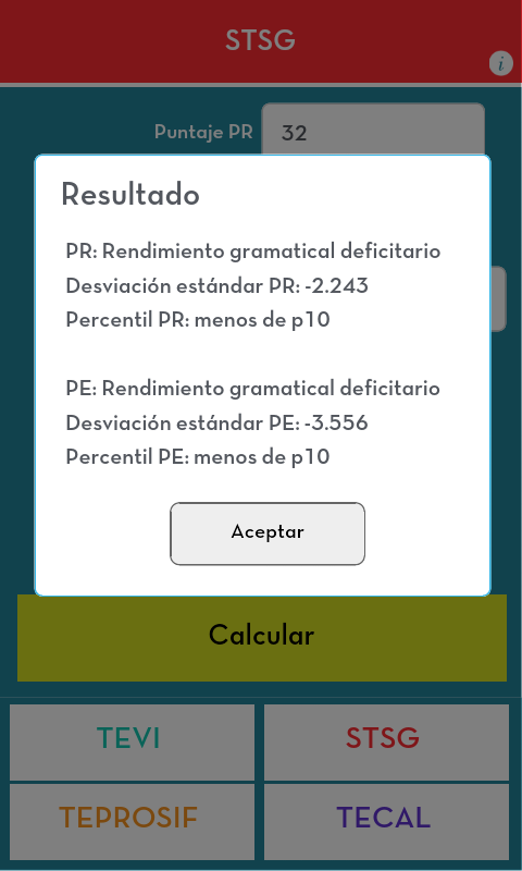 Fonoaudiología TEL Calculator截图5