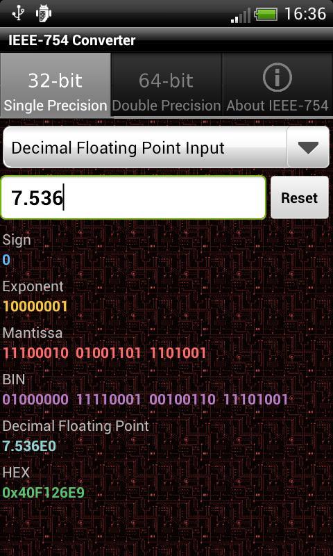 IEEE-754转换器截图1