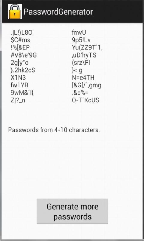 密碼生成器截图1