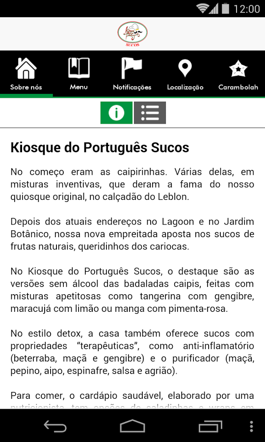 Kiosque do Português Sucos截图2