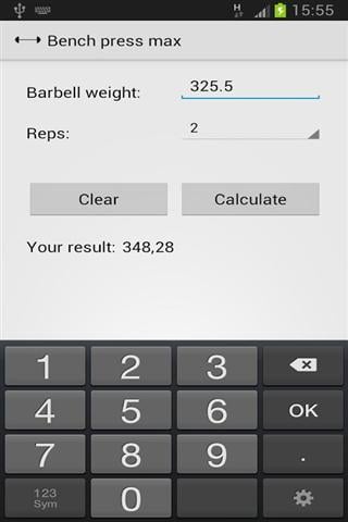 卧推计算器截图3