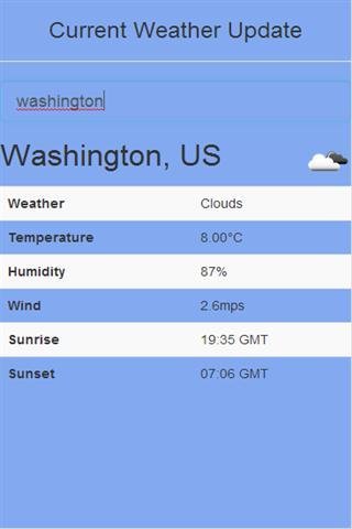 当前天气更新 Current Weather Update截图1