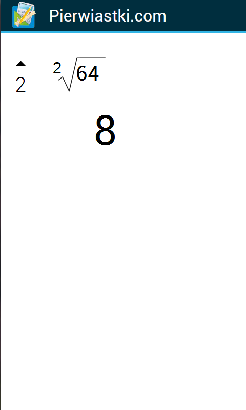 Kalkulator pierwiastk&oacute;w截图3