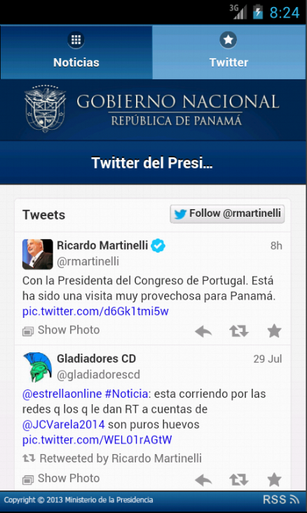 Noticias Presidencia Panamá截图1