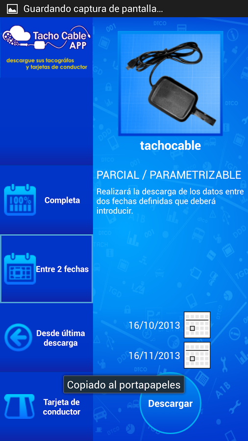 TACHOCABLE | Datos Tacógrafo截图4