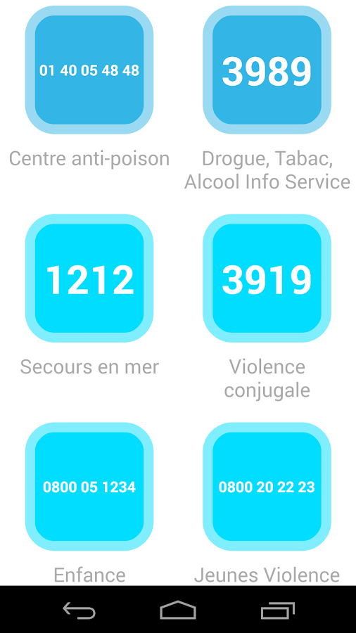 Numéro d’appel d’urgence (FR)截图10