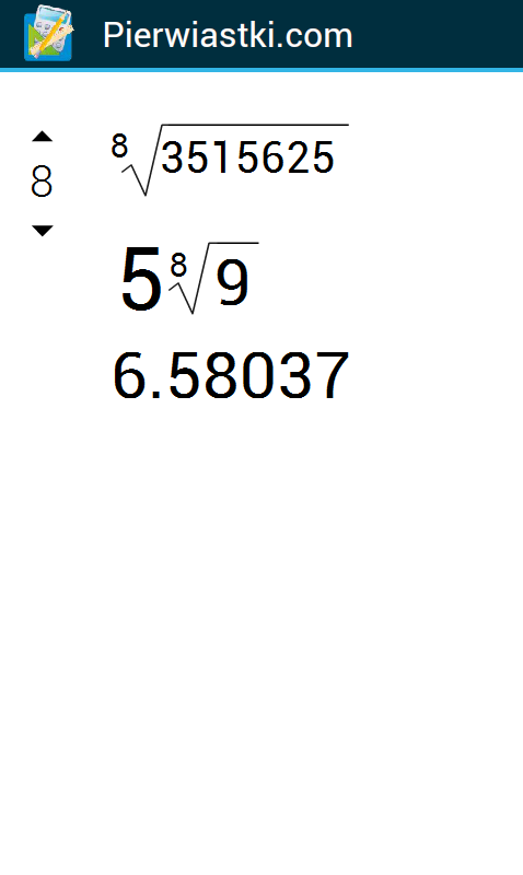 Kalkulator pierwiastk&oacute;w截图1