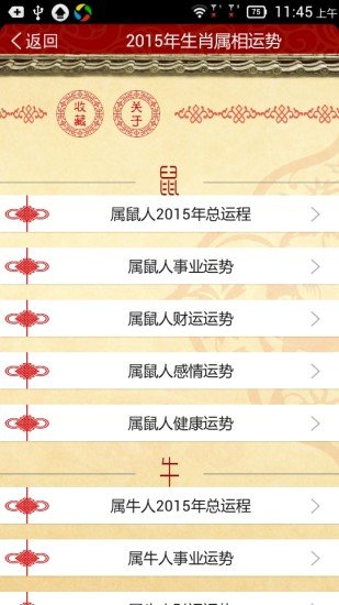 2015年生肖属相运势截图1