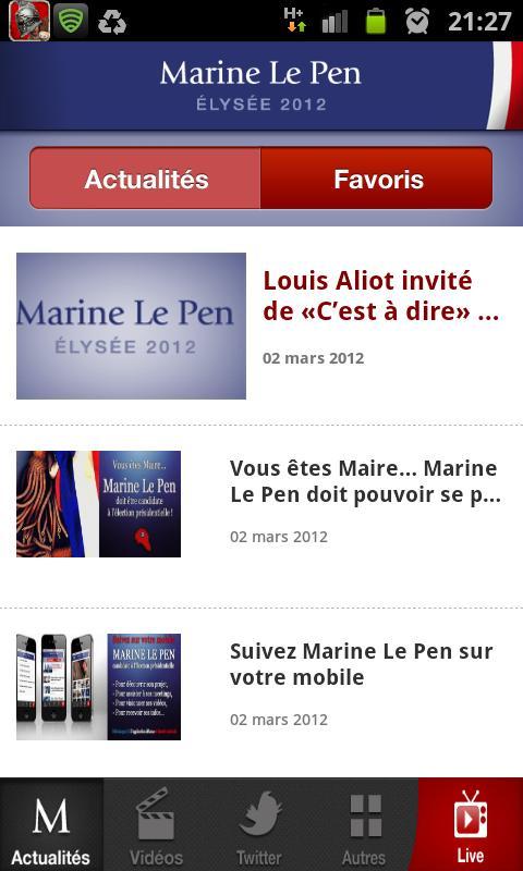 Marine Le Pen 2012截图1