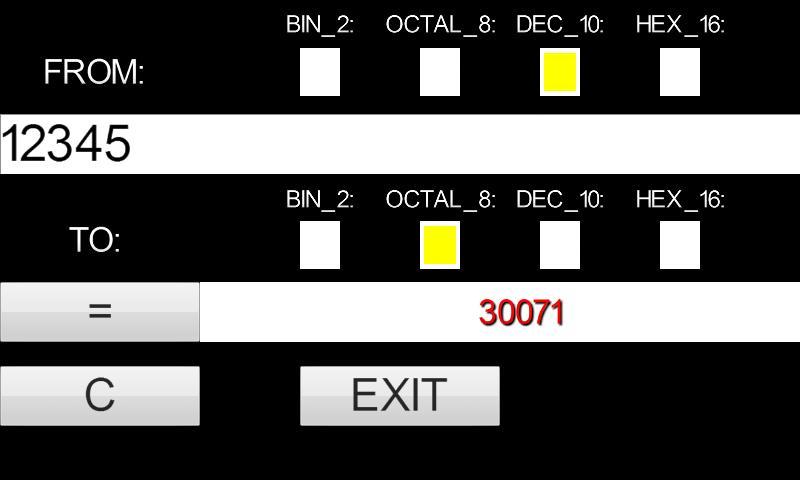 Bin Octal Dec Hex Converter截图7