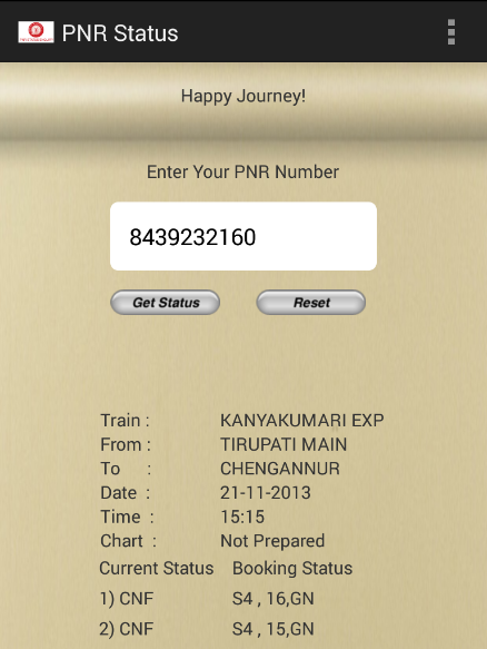 PNR Status Enquiry截图4