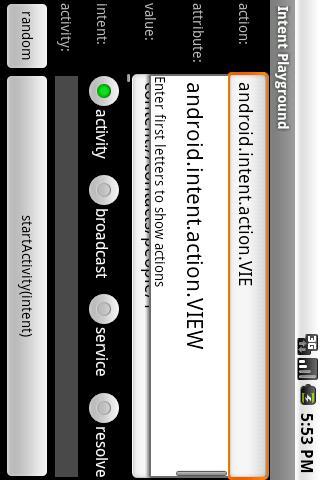 Android Intent Playground截图2