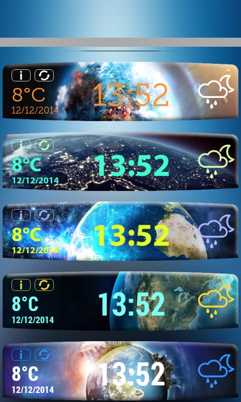 世界天气和时钟部件的截图3