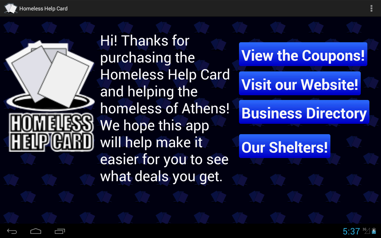 Homeless Help Card截图1