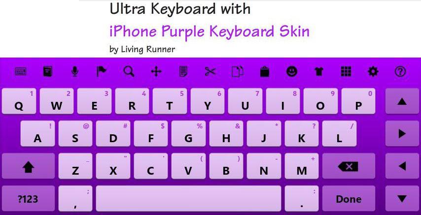 iPhone Purple Keyboard Skin截图3