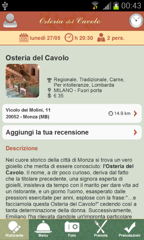 Osteria del Cavolo截图1