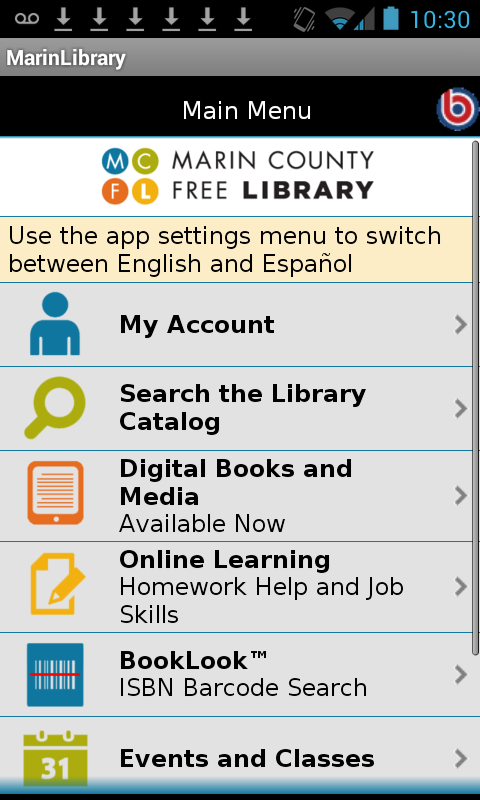 Marin County Free Library截图1