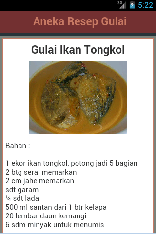 Resep Masakan Gulai截图5