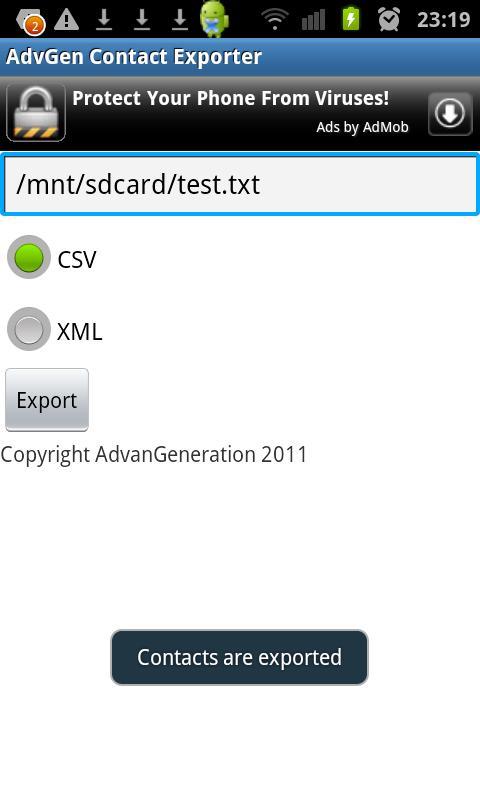 AdvGen Contact Exporter截图2
