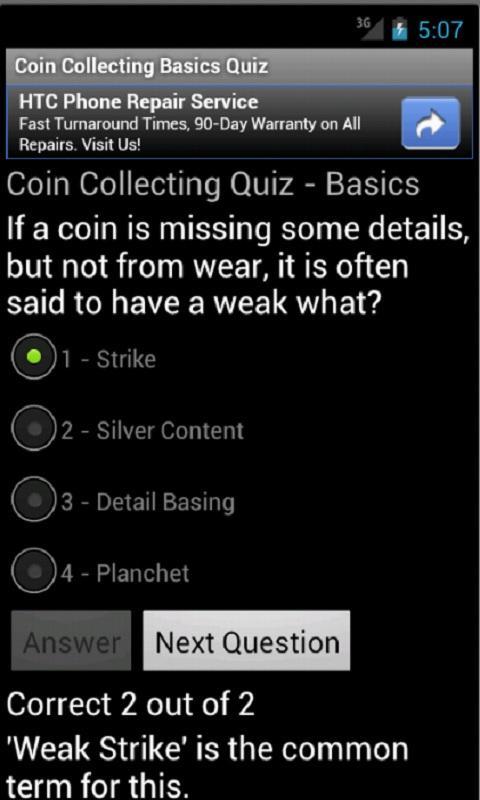 Coin Collecting Basics Quiz截图2