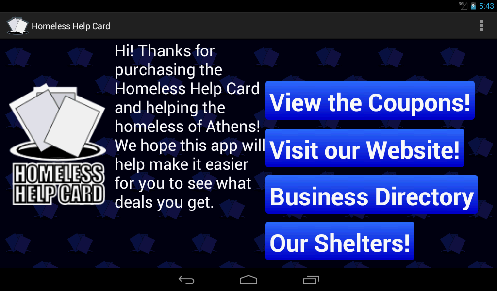 Homeless Help Card截图5