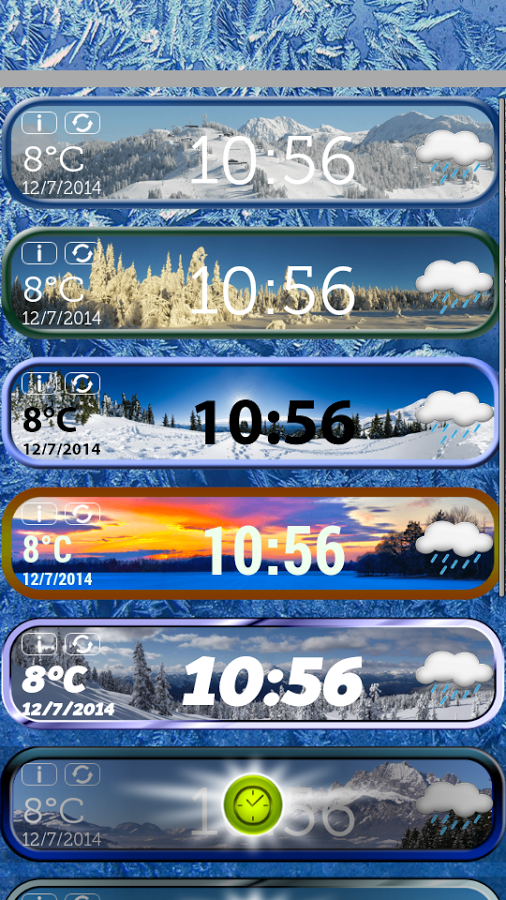 冬季时钟和天气小工具截图2
