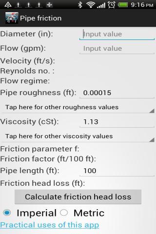 Pipe friction loss截图1