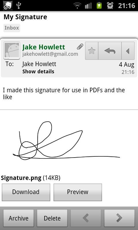 Signature Saver截图2