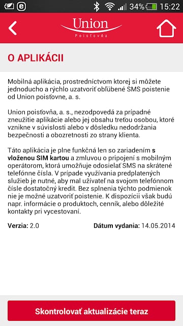 Union mobiln&eacute; SMS poistenie截图10