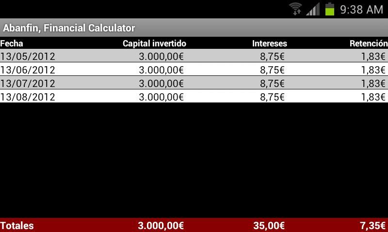 Abanfin F. Calculator - Demo -截图7