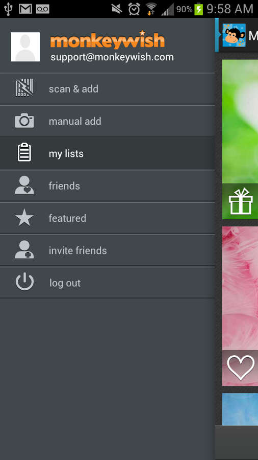 MonkeyWish Gift Registry List截图1